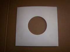 25ct 7″ 45 RPM White Paper Inner Sleeves/Hole for viewing label, Record