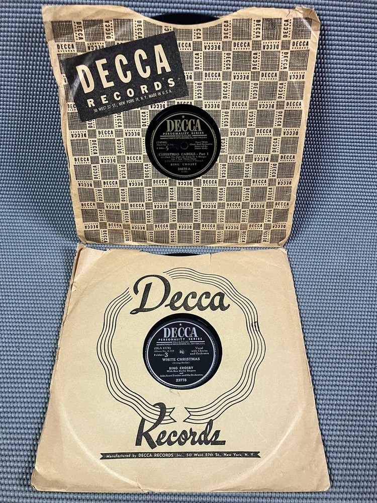 Bing Crosby White Christmas /God rest Ye & CHRISTMAS CAROLS-PART (1 & 2) 78rpm