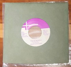 JOHNNY LITTLE JOHN: what in the world / tanglewood blues FOUR BROTHERS 7″ Single