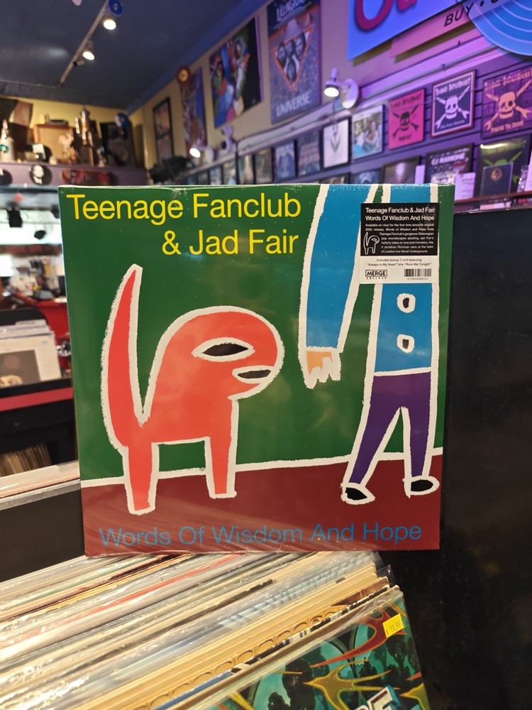 Teenage Fanclub/Jad Fair WORDS OF WISDOM 2026 Record Store Day LP+7″