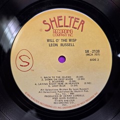 Original 1975 Leon Russell “Will O’ the Wisp” LP – Shelter Records (SR-2138) NM