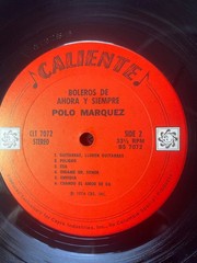 Polo Márquez – Boleros De Ahora Y De Siempre LP Vinyl Caliente STEREO CLT7072