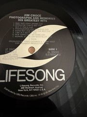 Jim Croce ‎– Photographs & Memories (His Greatest Hits) – Vinyl Record