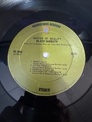 Black Sabbath “MASTER OF REALITY” 1971 LP, PLAY TESTED, Warner Bros., BS 2562 B3
