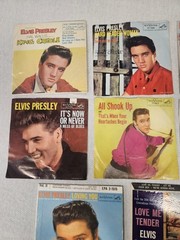 45 RPM RECORD PICTURE SLEEVE ELVIS PRESLEY LOT Of 11 Vinyl 7 Inch Shook Up READ