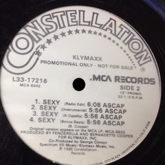 KLYMAXX Sexy (12″ Version) 1986 US 12″ Single ORIG Constellation L33-17216 VG/VG