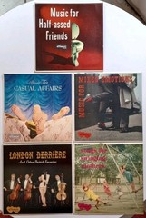 Lot 5 1960s LP Record Cover Gag Gifts including “Music For Half Assed Friends”