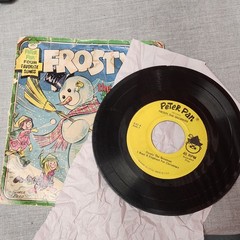 Vintage Peter Pan Records FROSTY THE SNOWMAN 45 rpm Vinyl Record – 4 Songs