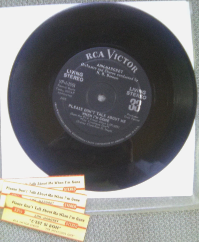 ANN-MARGRET 33rpm 7″ PLEASE DON’T TALK ABOUT ME WHEN I’M GONE RCA Victor w/tags