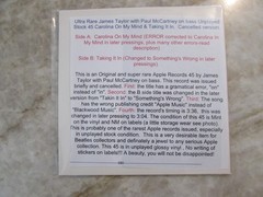 James Taylor, Carolina On My Mind/Taking It In, Apple 1805, NM
