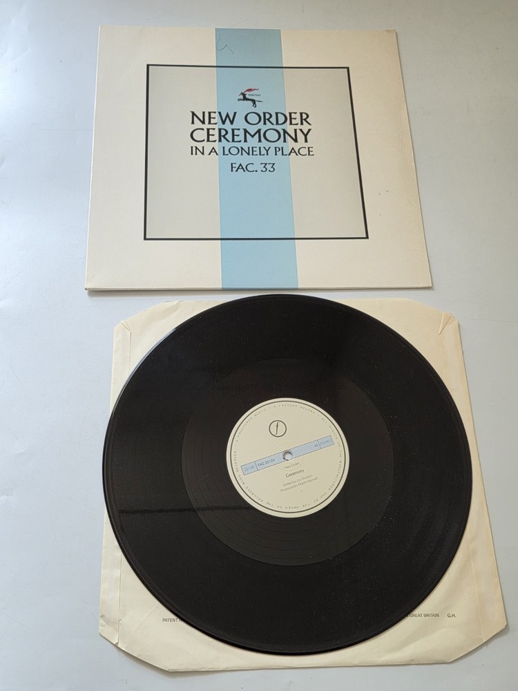 New Order ‎– Ceremony / In A Lonely Place Factory ‎– FAC. 33 1981 12″ Single VG