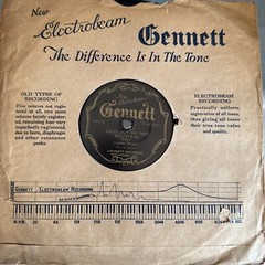 1928 GENNETT ELECTROBEAM 6562 78 rpm FRANKIE WALLACE – SLEEVE V+