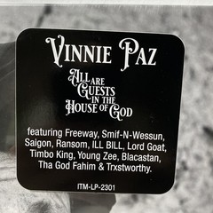 Vinnie Paz • All Are Guests In The House Of God • 2LP Gray Vinyl NEW Sealed
