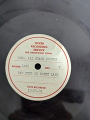 3 lot Audiodiscs 1950’s Conn All state Chorus song recordings record audio devi