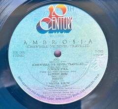 SOMEWHERE I’VE NEVER TRAVELLED Ambrosia 1976 LP T-510 1st Pyramid Inner VG+/VG+