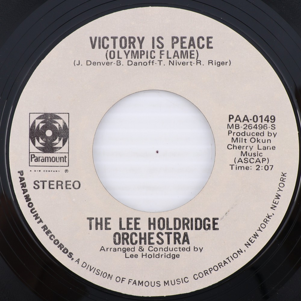Lee Holdridge Orchestra – Victory Is Peace / Snow Frolic – 1971 45 rpm Record