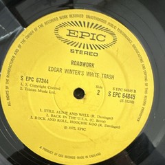 Edgar Winter’s White Trash Roadwork Double LP Vinyl Epic 1972 Rock