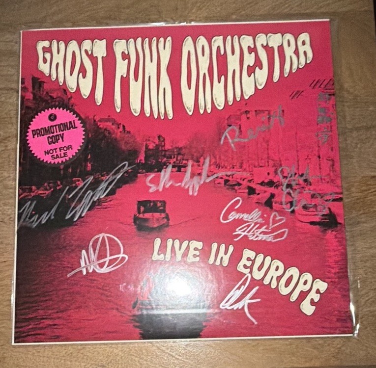 Vinyl GHOST FUNK ORCHESTRA LIVE IN EUROPE Record Signed Full Band RSD26
