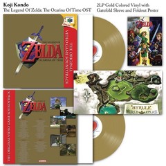 Zelda Ocarina Of Time Video Game Soundtrack (2LP/GOLD) + Poster