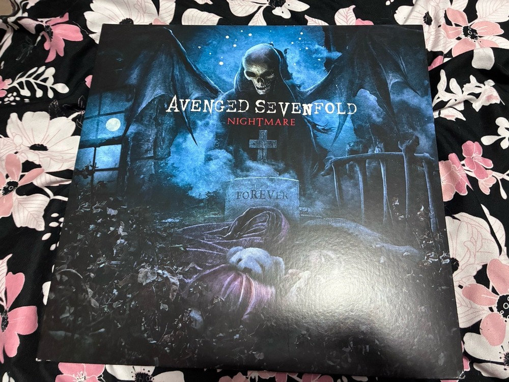 Avenged Sevenfold Nightmare LP Colored Vinyl Blue Marble Hopeless Rock 2010s