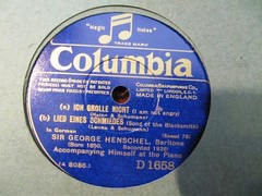 1928 Sir GEORGE HENSCHEL age 78 SCHUBERT LACHEN und WEINEN Ich Grolle Nicht 1658