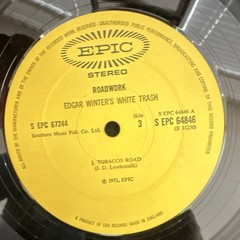 Edgar Winter’s White Trash Roadwork Double LP Vinyl Epic 1972 Rock