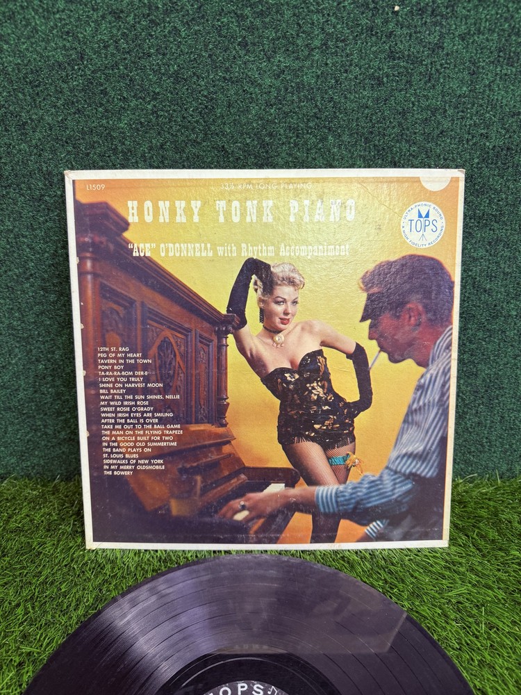 Honky Tonk Piano “Ace” O’Donnell Tops L1509 33 1/3 RPM LP Vinyl Record