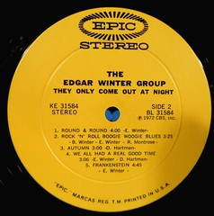 EDGAR WINTER THEY ONLY COME OUT AT NIGHT LP 1972 GREAT CONITION! VG+/VG!!B