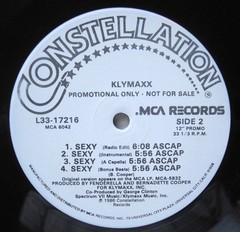 KLYMAXX Sexy (12″ Version) 1986 US 12″ Single ORIG Constellation L33-17216 VG/VG