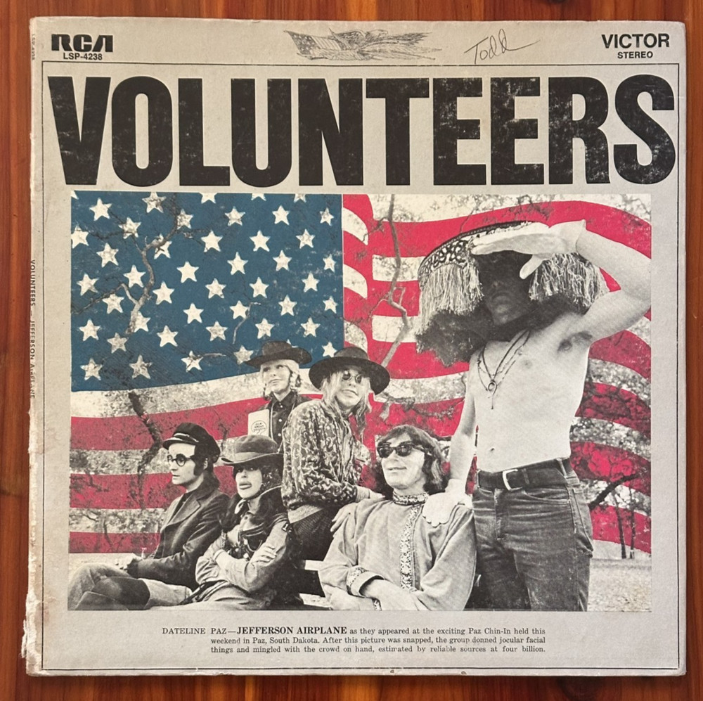 Jefferson Airplane Volunteers 1969 LP Indianapolis press 1st press RCA LSP-4238