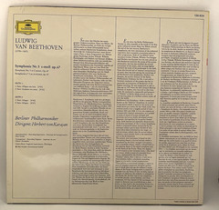 Beethoven Symphonie NR.5 Deutsche Grammophon Karajan Berliner Phil LP Vinyl