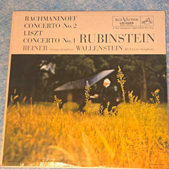 RCA Victor LM-2068 Rubinstein Rachmaninoff/Liszt Piano Concertos 12″ Vinyl LP
