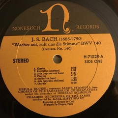 Johann Sebastian Bach, Ursula Buckel, Prof. Jakob Stämpfli, Kammerorchester Des