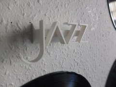 Lp Vinyl Wall Mount Jazz Font 3D New Color Selectable
