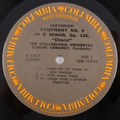 Beethoven / Ormandy – Symphony No. 9 In D Minor, Op. 125 1973 LP Record M 31818