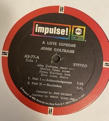 John Coltrane – A Love Supreme VG+/EX 1968 RE Impulse Records Vinyl LP