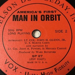 America’s First Man In Orbit John Glenn Nelson Doubleday 33-1/3 RPM 7″ EP
