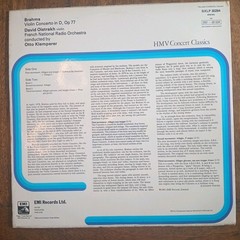 David Oistrakh, Brahms Violin Concerto In D Major, Op. 77 – UK 1961 HMV Vinyl LP