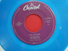 Beatles THE LONG AND WINDING ROAD NM/NM BLUE VINYL JUKE BOX ONLY 45 FAB 4