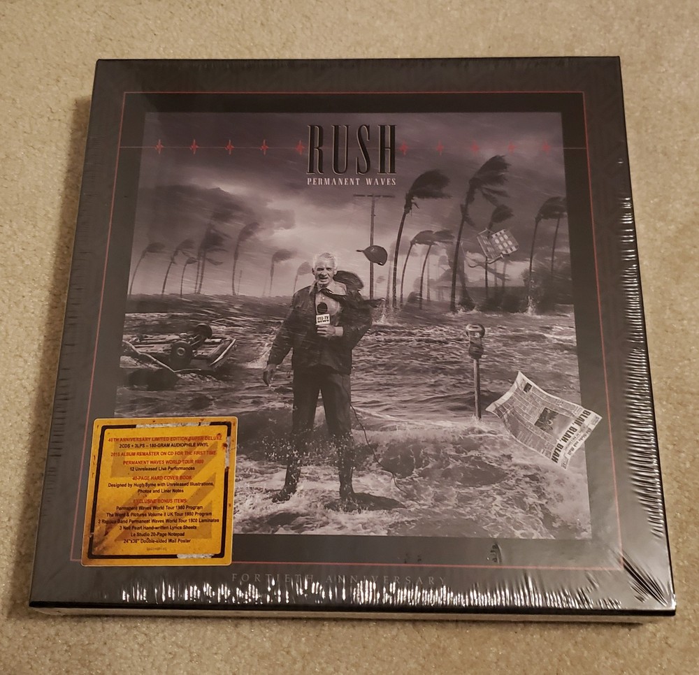 RUSH Permanent Waves 40th Anniversary Super Deluxe Box Set 2CDs + 3LPs + More