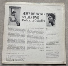 Skeeter Davis – Here’s The Answer LP Vinyl – RCA Victor LPM 2327
