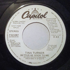 Lot Of 2 Tina Turner Better Be Good To Me / Typical Male 45 rpm 7″ Free Combine