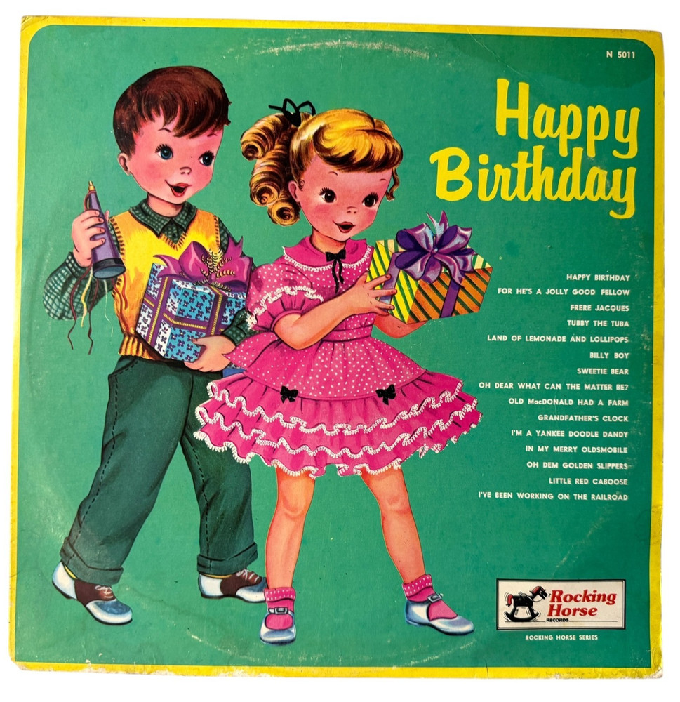 Vintage Happy Birthday LP Album 1960s Diplomat Records Rocking Horse N 5011