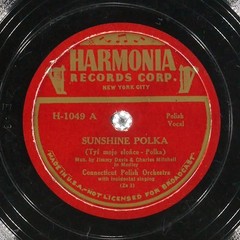 CONNECTICUT POLISH ORCHESTRA Sunshine / Frolic HARMONIA RECORDS H-1049 VG- 78