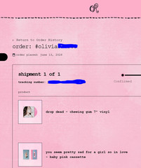 SEALED! 7 INCH OLIVIA RODRIGO DROP DEAD CHEWING GUM PINK VINYL!
