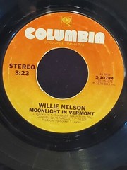 WILLIE NELSON 7″ 45 RPM “Blue Skies” & “Moonlight in Vermont” VG condition
