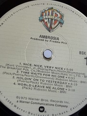 Ambrosia LP Warner Bros BSK 3181 Classic Rock Vinyl Record VG Tested 1975