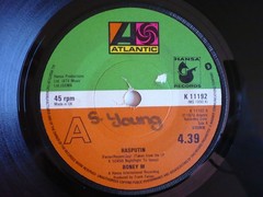 Boney M Rasputin 7″ Vinyl UK 1978 Atlantic Hansa 1st Press A1/B1 Single