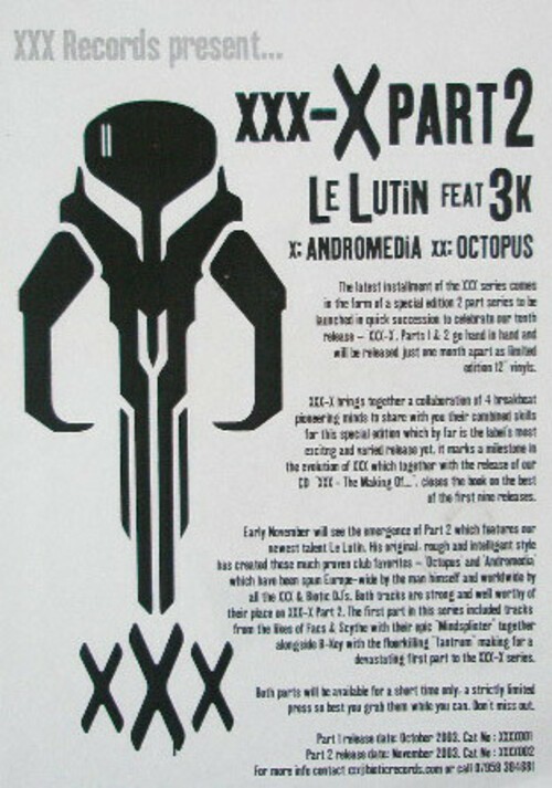 Le Lutin Feat 3K – Andromedia – UK Promo 12″ Vinyl – 2003 – Xxxx