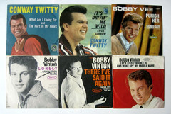 Lot of 44-Cleaned and Tested 50’s and 60’s Lower Grade 45″s with Picture Sleeves